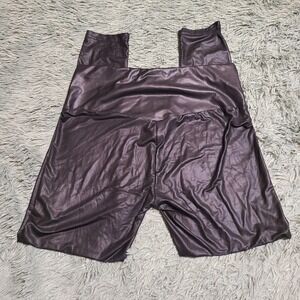 Faux Leather Leggings Pants Shiny Black Stretchy‎ High Waisted Casual Tights